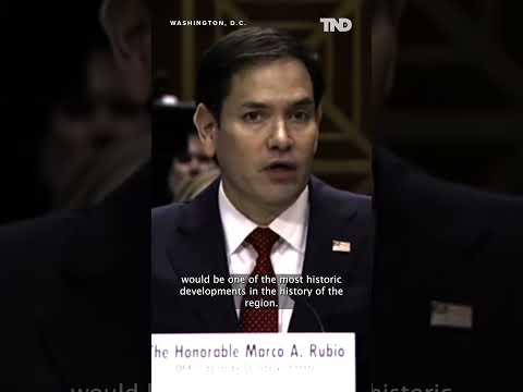 Secretary of state nominee Marco Rubio reacts to ceasefire deal