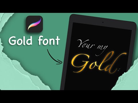 Turn your text to GOLD FONT in procreate