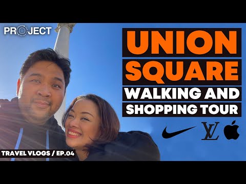 Union Square SFO Walking Tour + Shopping: Nike, Apple, LV, and More!