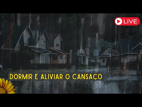 🔴SOM BOM para DORMIR e ALIVIAR o CANSAÇO!  BARULHO da CHUVA com TROVÕES 💤