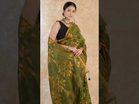 A Pure Khadi Cotton Saree Presented By Jerry Fashion😍 #jerryapp #youtubeshorts #shorts #khadisaree