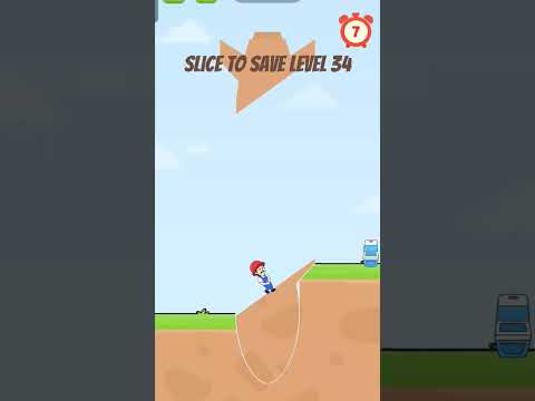 Slice To Save Level 34 Gameplay. #gameplay #game #shorts #walkthrough #trending #mobilegame