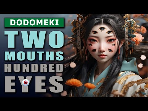 Legend Yokai Futakuchi Onna & Dodomeki - Two Mouths Hundred Eyes Japan Mythology