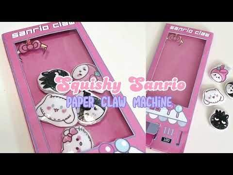 🎀paper diy🎀 Draw and DIY Sanrio Squishy Claw Machine ✨ Hello Kitty, Kuromi, Cinnamoroll #sanrio