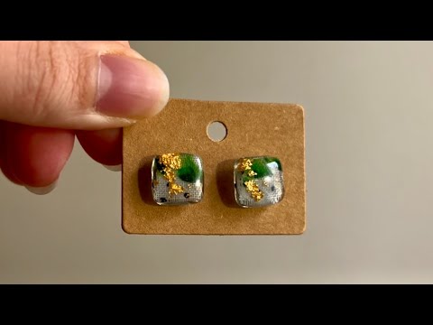 UV Resin Studs With Fabric!