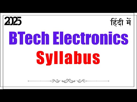 BTech Electronics Syllabus 2025