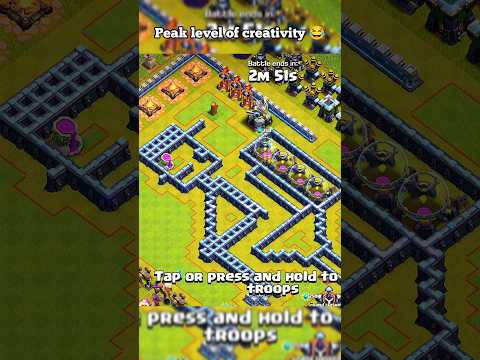 Peak level of Creativity ll Clash of clans ll #shorts #clashofclans #coc