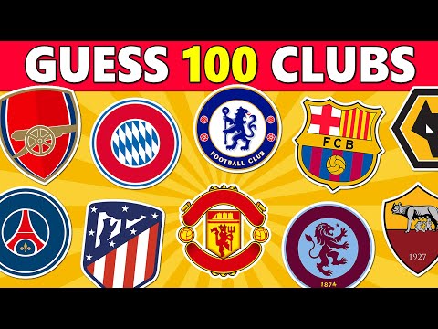 Guess 100 Football Clubs | Football (Soccer) ⚽ Quiz 2024 🏆