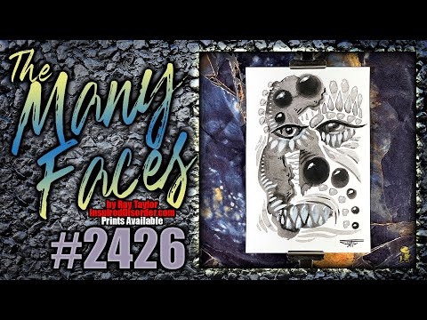 #2426 The Many Faces 2024 Collection: Ink Painting Process Timelapse with Ray Taylor