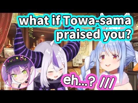 Pekora's amazed at Laplus's difference in attitude towards Towa [ENG Subbed Hololive]