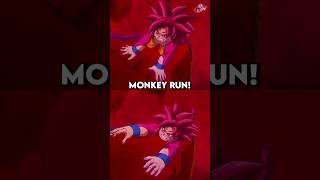 When SSJ4 Goku literally ran like a MONKEY in DAIMA?!