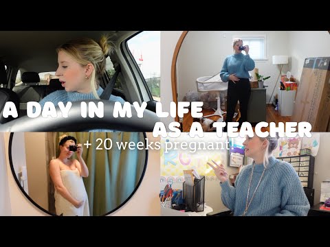 DAY IN MY LIFE: 20 week pregnancy+ nursery updates, 1 month left of school, feeling baby kick& more!