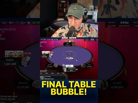 WCOOP FINAL TABLE BUBBLE ALL IN! #poker #wcoop #pokerstars