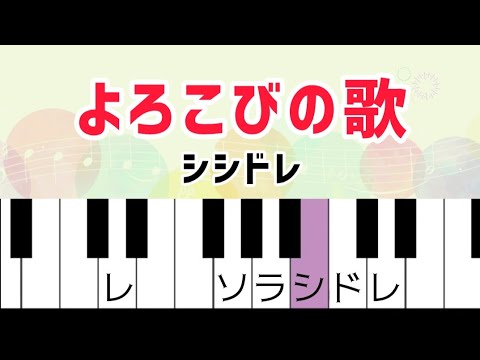 よろこびの歌 ドレミ付き簡単ピアノ楽譜 ♪シシドレレドシラ