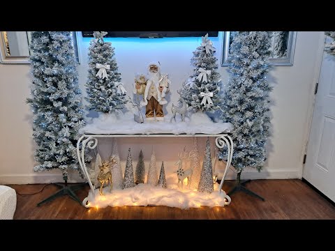 HER HOME IS ✨ CHRISTMAS CREDENZA CLEAN & DECORATE WITH ME | Vlogmas Day 7 #her #christmastree