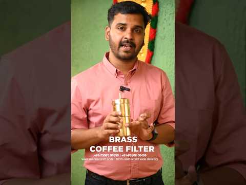 Handcrafted Brass Coffee Filter | Authentic South Indian Coffee | 2 Cup Capacity