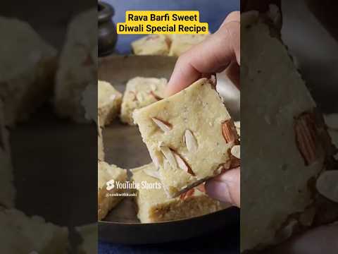 #diwali2024 Instant Barfi Sweet | Rava Coconut Besan Burfi Mithai for Diwali #diwalispecial