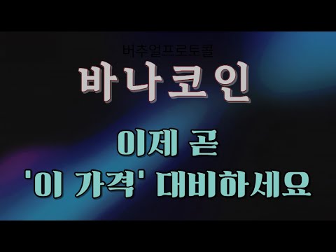 [바나코인] 이제 곧 '이 가격' 대비하세요!!!