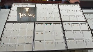 Tanishq new lightweight daily wear diamond stud earrings designs with price and weight