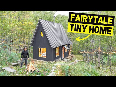 FAIRYTALE MOON-THEMED TINY HOME w/ Zen Bathhouse! (Full Airbnb Tour)