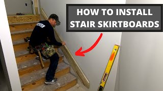 How to Install Stair Skirt Boards: Tricks, Finding Angles, Cutting, Transitions