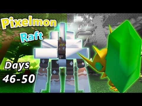 Minecraft Pixelmon Raft - The TREE from SPACE! (Days 46-50)