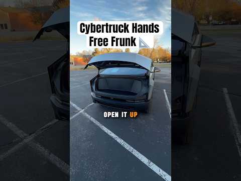 How To Open The Cybertruck Frunk With No Hands! 😳👀