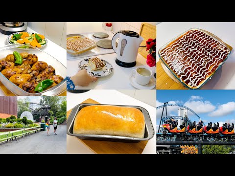 Silent vlog Finland| bread & tresleche cake recipe| daily routine| Linnanmäki