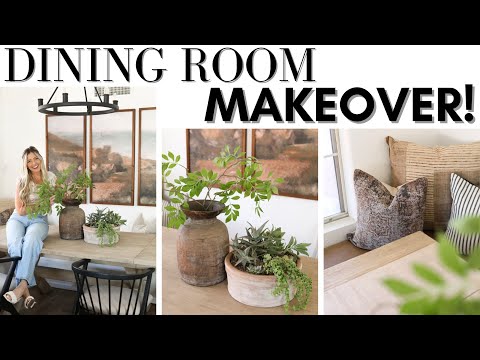 DINING ROOM MAKEOVER || RUSTIC DINING ROOM TRANSFORMATION || HOME DECORATING TIPS AND IDEAS