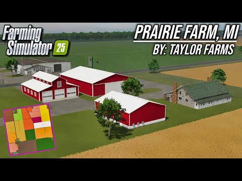 Map Preview - Prairie Farm Michigan by Taylor Farms | Farming Simulator 25