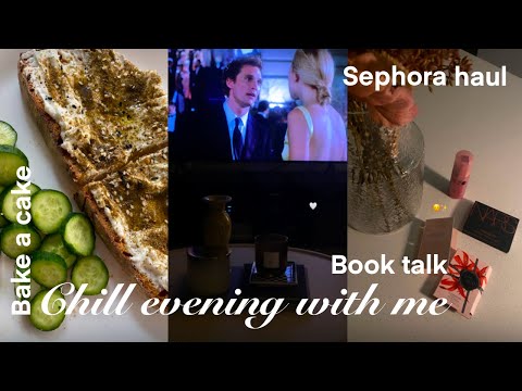 VLOG 72: Spend the evening with me | Bake a cake (ASMR) + Sephora haul  & Book talk