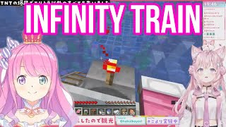 Hakui Koyori Jungle Cruise Turned Into Infinity Train | Minecraft [Hololive/Sub]