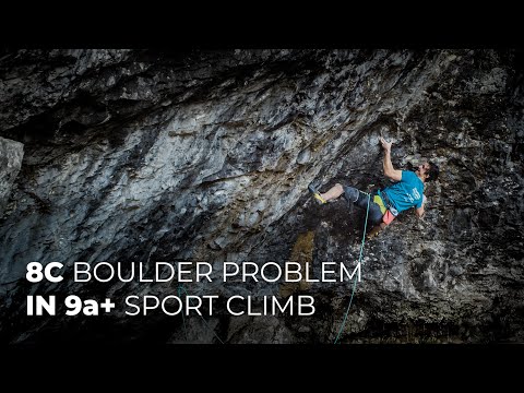 8C Boulder Problem in 9a+ Sport Climb | First Ascent of Kout Pikle 9a+ | Adam Ondra