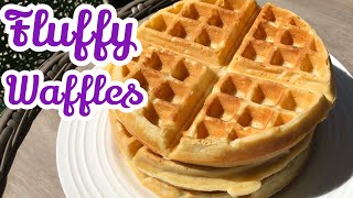 How To Make the BEST Homemade FLUFFY WAFFLES!! Easy Waffle Recipe