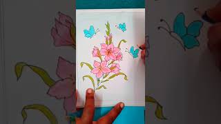 Easy and simple flower drawing for beginners || Easy and simple drawing for beginners