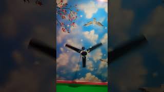 sky 3d tree wall painting 🎨 #shorts #short #wallpainting #youtubeshorts #3dart