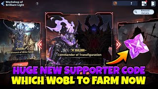 HUGE CODE FOR SUPPORTERS! WHICH WOBL TO FARM NOW!? [Solo Leveling: Arise]