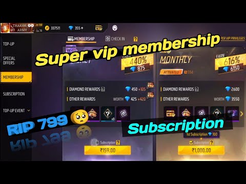 Monthly Membership 799 RIP 🥺 || Monthly Mambership Subscription || Super VIP #monthly #top