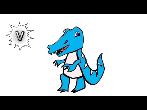 Learning with Dino - The Letter V