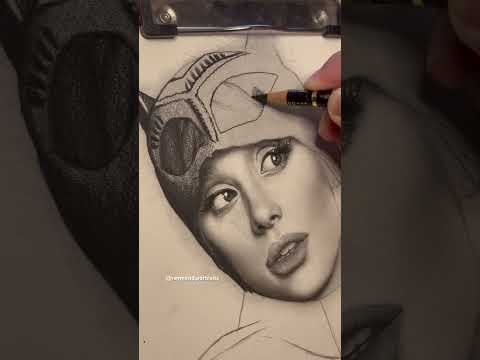 DRAWING ARIANA pt2 (tiktok:raymond.portraits) #art #ariangrande #drawing #shortsvideo #artist