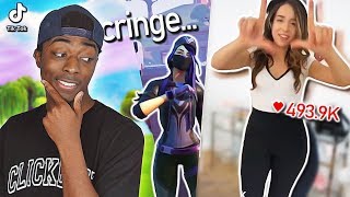 REACTING TO FORTNITE #EmoteRoyaleContest TIK TOKS (Cringe)