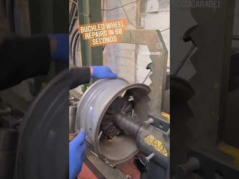 How to fix a buckled alloy wheel with CCM #automotive #mechanic #alloywheels #shorts