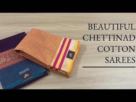 Two Beautiful Chettinad Cotton Sarees | Shop on www.fabk.in #fabksarees #sareelove