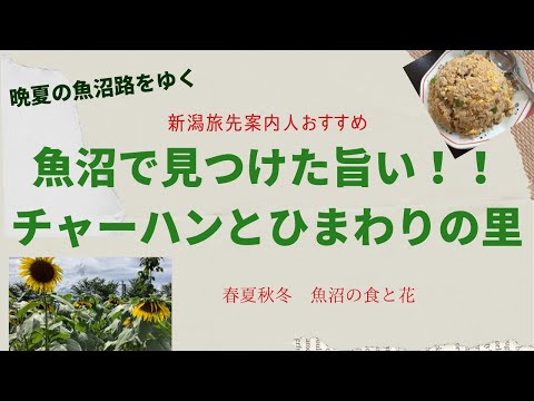 魚沼で見つけた旨い😋チャーハンとひまわりの畑🌻　魚沼市七日町　中華料理笑店と魚沼の里