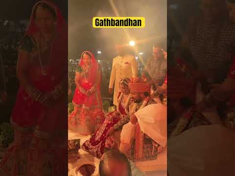 Indian ritual of Gathbandha in Shaadi Viral tilak ceremony short #shorts #gathbandhan #love #shaadi