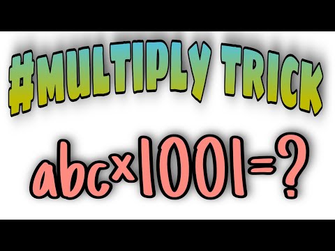 multiply by 1001 #shorts #mathstrick #multiplytricks #easymaths