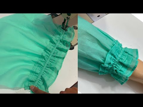 Frill और elastic के साथ बनाए बाजू का बिलकुल नया डिज़ाइन देखते ही पसंद आएगा || Latest sleeve design