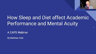 Impact of sleep and diet pertaining to academic performance and mental acuity