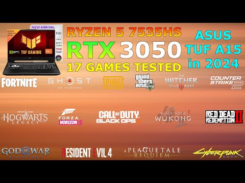 ASUS TUF Gaming A15 | Ryzen 5 7535HS RTX 3050 | Test in 17 Games