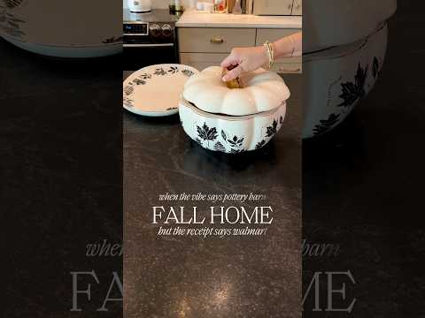 Fall Tableware Looks like Pottery Barn, but it's Walmart #walmarthome #fallparties #fallhome